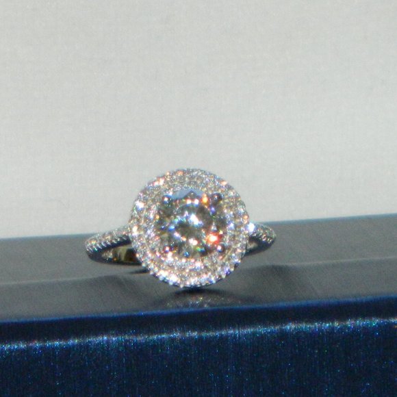 Diamonelle .925 Sterling Silver Plated Ring & Pendant with Chain Set Size 7 or 8 - Picture 6 of 12